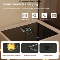 Умная тумбочка «все в одном» с беспроводным зарядным устройством, многофункциональный высококачественный сейф для спальни с современным дизайном — изображение 3