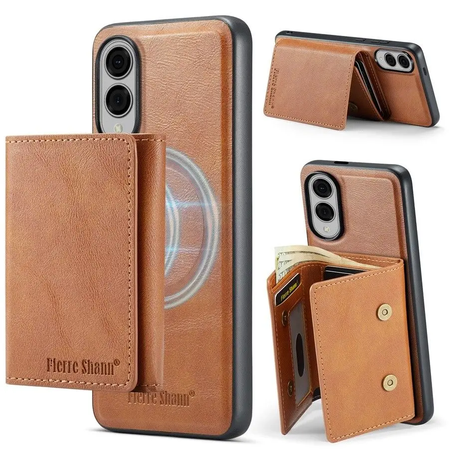 funda para smartphone Magsafe cartera para para Samsung Galaxy-funda de cuero desmontable con soporte para teléfono, funda de carga inalámbrica para Samsung Galaxy S25 edge S24 FE S23 Ultra S22 Plus » funda para smartphone Magsafe cartera para para Samsung Galaxy