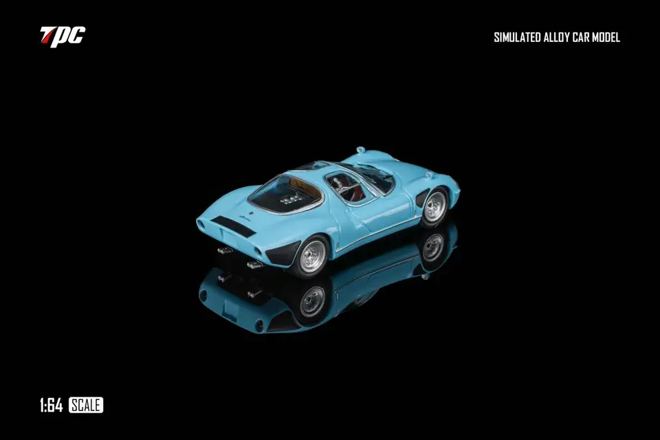 Pre-order **TPC 1:64 Alfa Tipo 33 Stradale Blue/Green Diecast