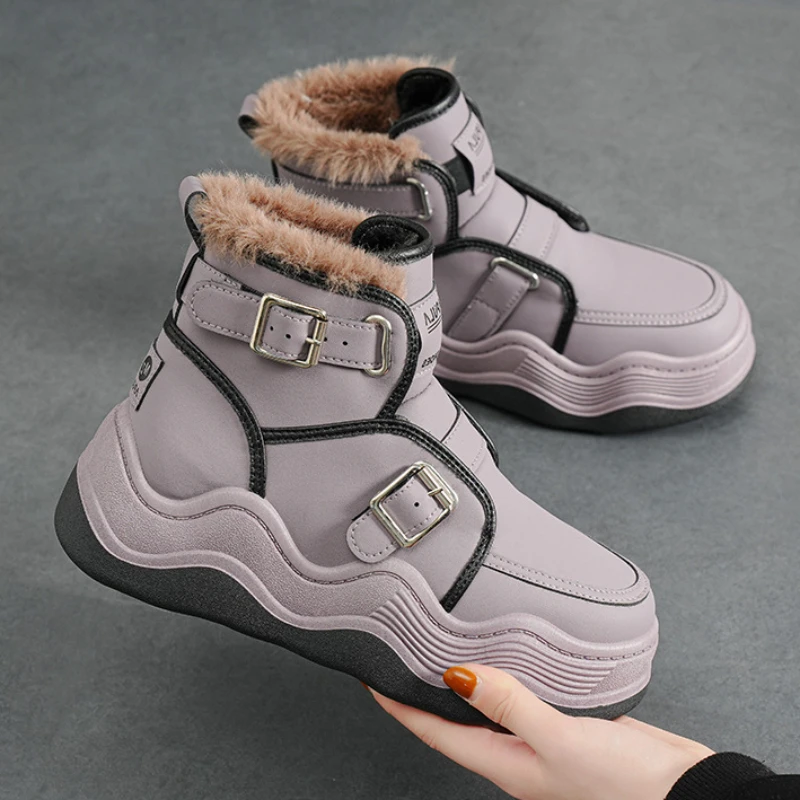 

Women's Winter Martin Boots New Arrival Thicken Velet Lined Outdoor Shoes Woman Non-slip Warm Sneakers Casual Shoes Hiking Boots