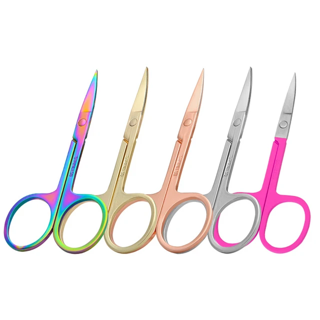 1Pc Stainless Steel Small Cosmetic Eyebrow Trimming Head Small Scissors  Beauty Scissors Cuticle Scissors - AliExpress