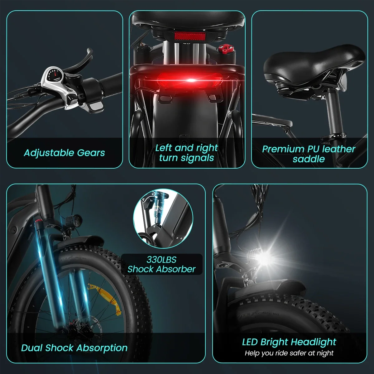 New X26 1000W Electric Bicycle 26 Inch Men's Bike 4.0 Fat Tires Ebike 48V 13AH Lithium Battery 45KM/H Mountain Motorcycl