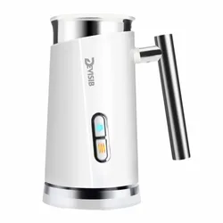 Automatic Milk Frother Electric Hot and Cold for Perfect Lattes and Cappuccinos (WHITE)