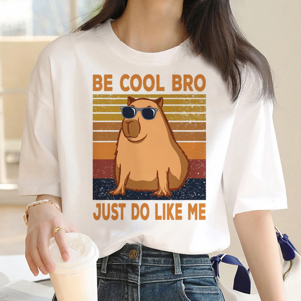 

Capybara Tee women comic summer t shirt girl anime clothes