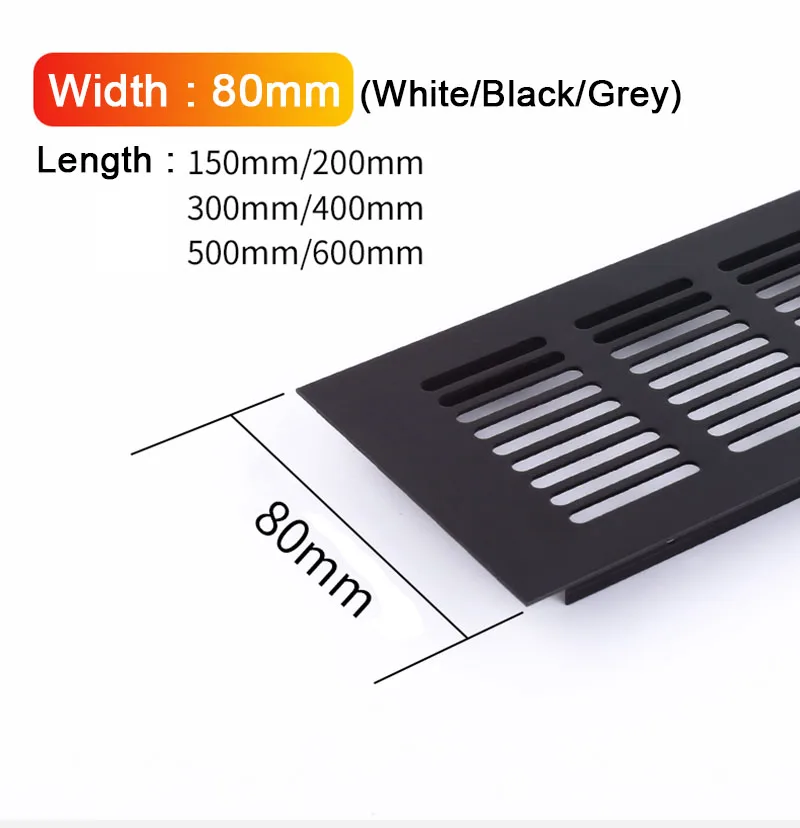 QUARKZMAN 2Pcs Grille De Ventilation Rectangulaire En Alliage