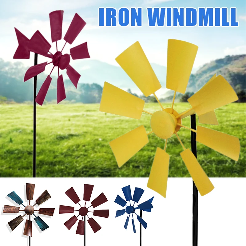

Garden Plug-in Rotating Windmill Outdoor Plastic Courtyard Villa Decoration Wind Spinner Landscape Ornament