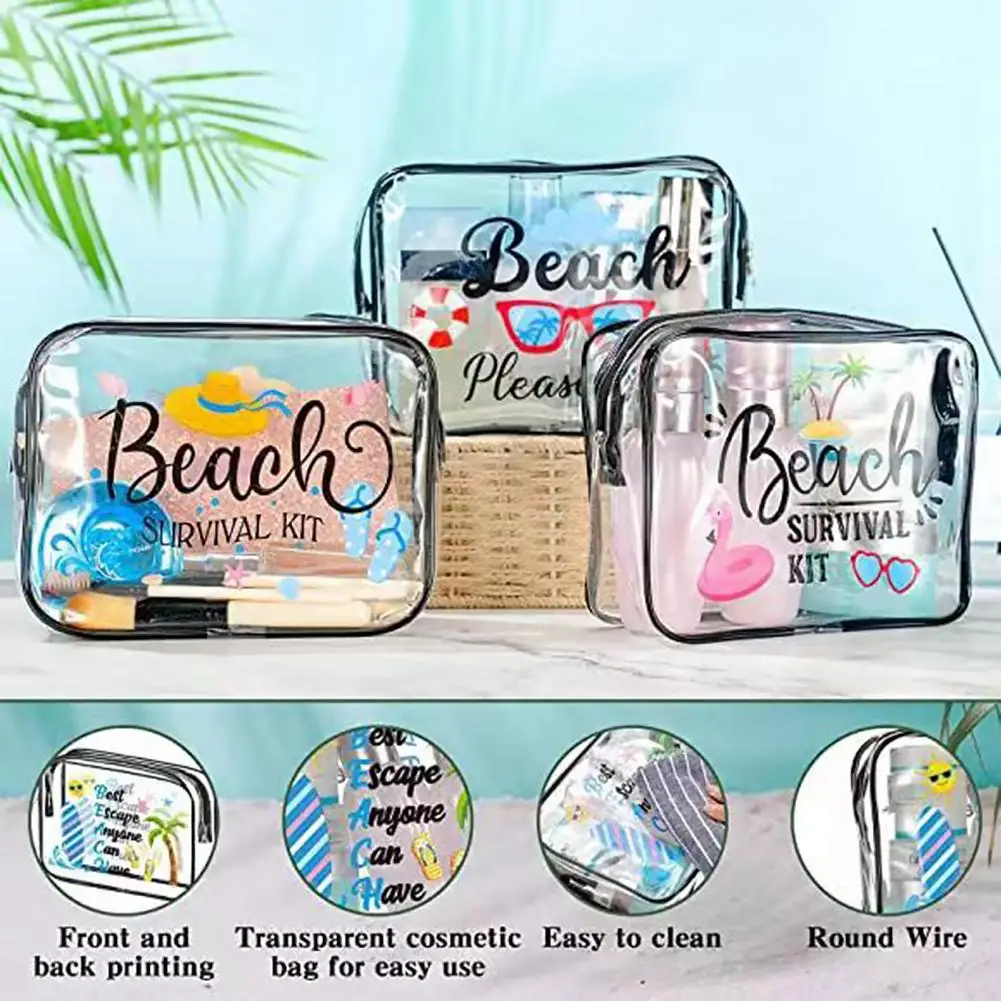 

6Pcs Makeup Bag Good-looking Multi-purpose Travel Makeup Toiletry Pouch Wear Resistant Cosmetic Bag