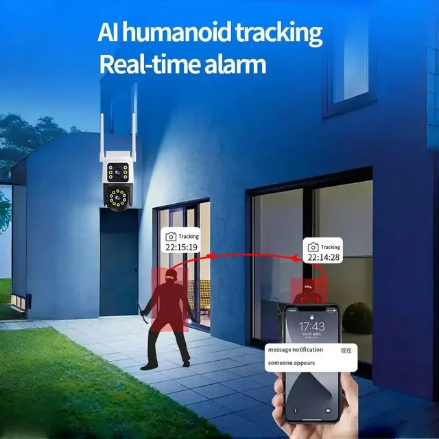 4MP 390Eyes Tuya APP Dual Lens Full Color Wireless PTZ Intercom IP Dome Camera AI Humanoid Detection CCTV Baby Monitor TC193 4