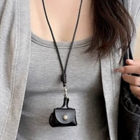 Nouveau petit sac en cuir pour femmes, pendentif Long collier Style coréen, accessoires de mode, Vintage polyvalent, longue chaîne à lanière 2