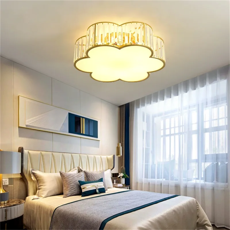 

TEMAR Gold Ceiling Lamp Modern Creative Cloud LED Crystal Light Fixtures Home For Dining Room Decoration