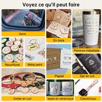 DAJA DJ6 Mini graveur Laser Portable bricolage Bluetooth Machine peint chien étiquette papier cuir en bois plastique Logo CNC Machine 6
