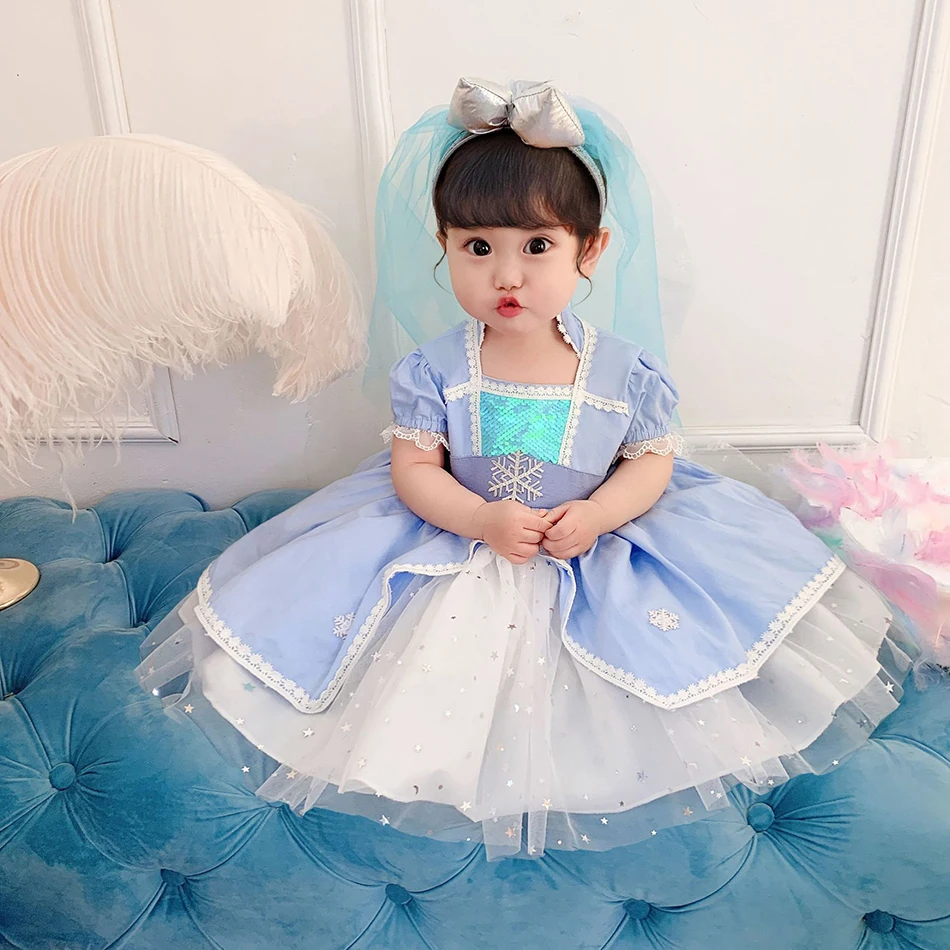 Baby Girls Princess Dress Fancy Costume Toddler Cosplay Arier Snow White Elsa Dress Infant Alice Gowns Girl Birthday vestidos boutique baby dresses