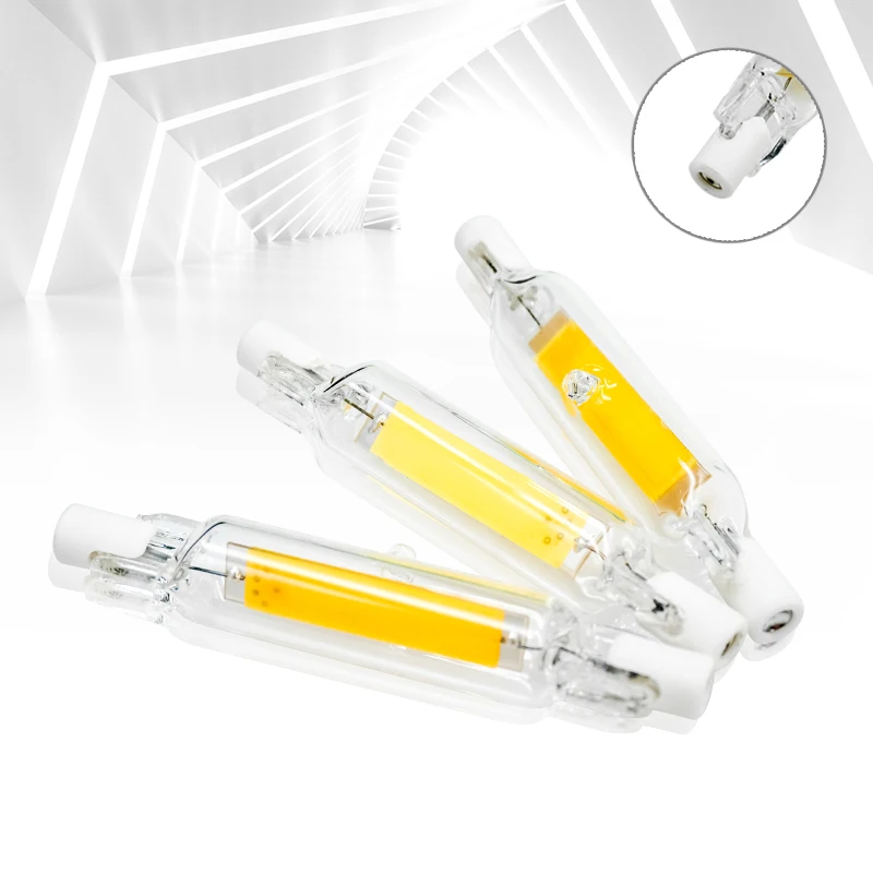 LED R7s COB 유리관, Lampada LED 램프, 옥수수 전구, 가정용 할로겐 램프 교체, 5W, 10W, 20W, 78mm, 118mm, J78, J118, AC 220V, 110V