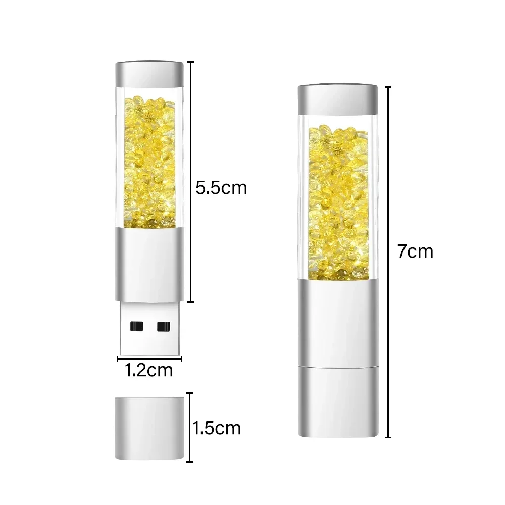 

JASTER Waterproof Crystal USB Flash Drive 128GB Pen Drives 64GB Pendrive Free Shipping Items Memory Stick 32GB Free Custom Logo