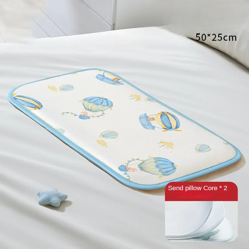 Baby Pillow Summer Breathable Cloud Pillow Ice Silk Newborn 0-6 Months and Over 1 Year Old Baby