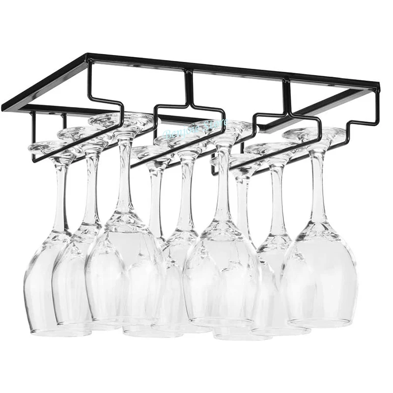 Glassware Drying Storage Hanger For Kitchen Bar Wine Glass Holder Hanging Wine  Glass Holder Under Shelf Plastic Stemware Rack - AliExpress