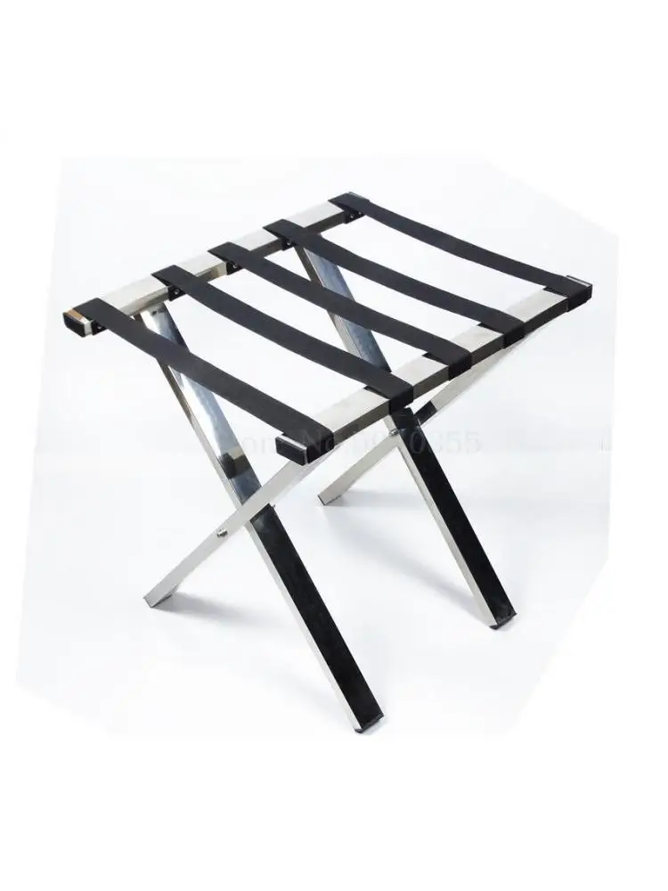Hotel luggage rack stainless steel rack hotel room folding luggage clothing tray home office