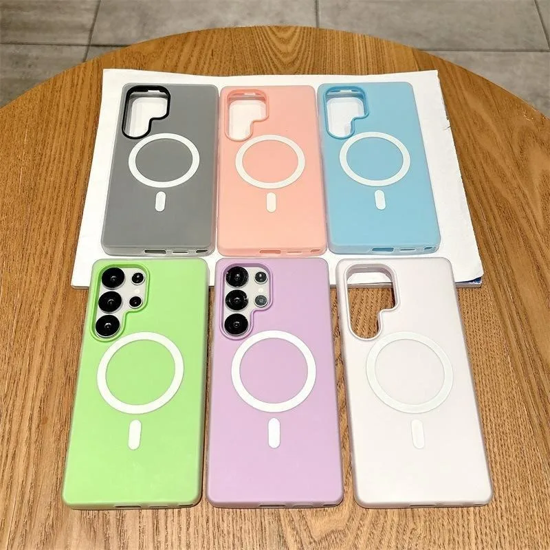 Luxury Candy Color Matte Phone Case with MagSafe Compatibility
