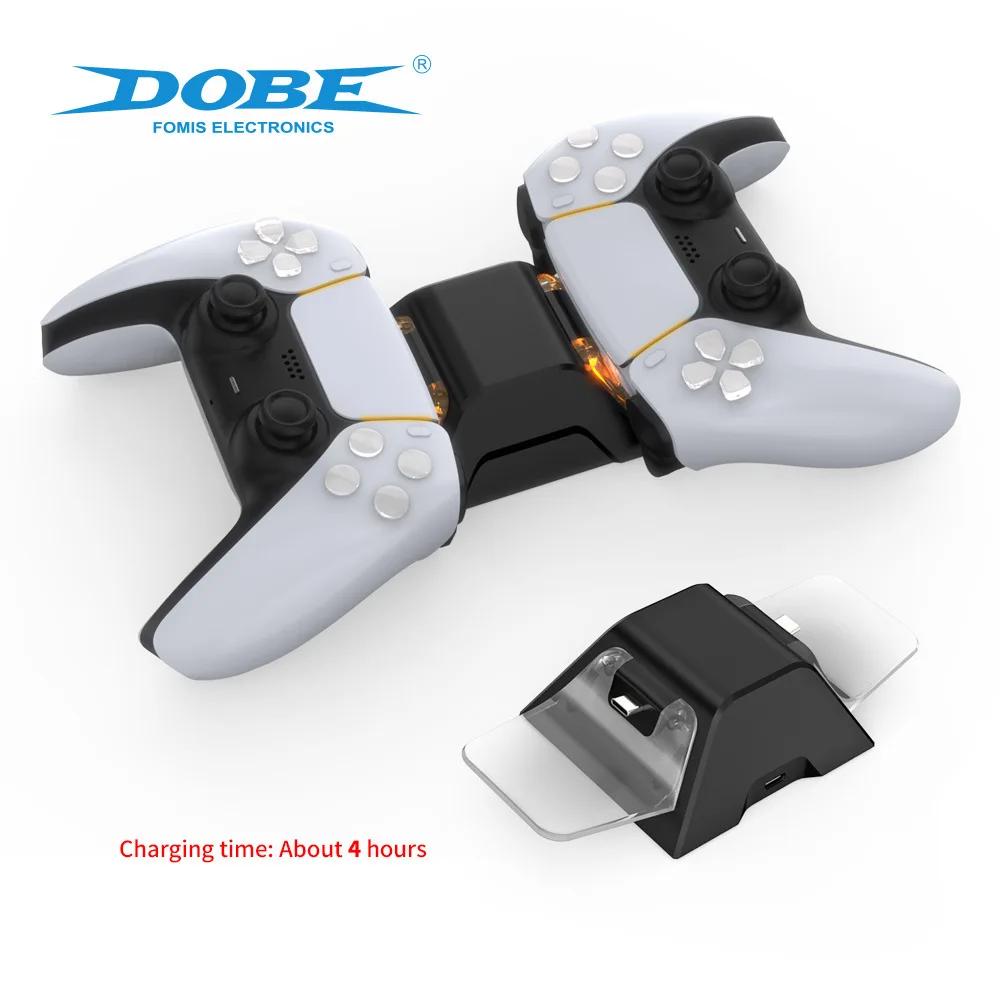 TP5-0528 For PS5 wireless handle dual seat base for PS5 Controller dual charging with display light Kit Charging Cable set