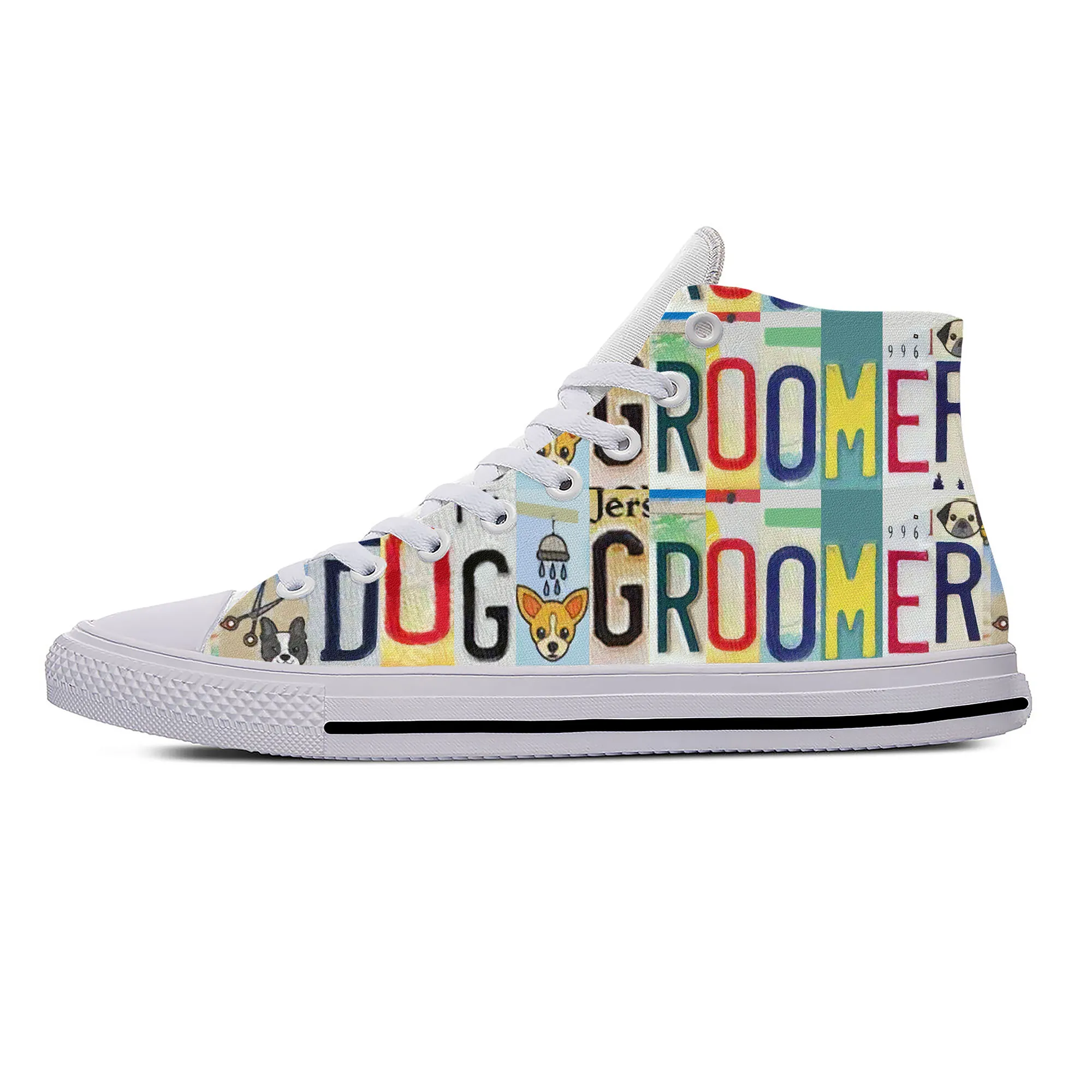 

Беговые кроссовки Dog Groomer для мужчин и женщин, повседневная холщовая обувь для подростков, дышащая легкая обувь с 3D-принтом