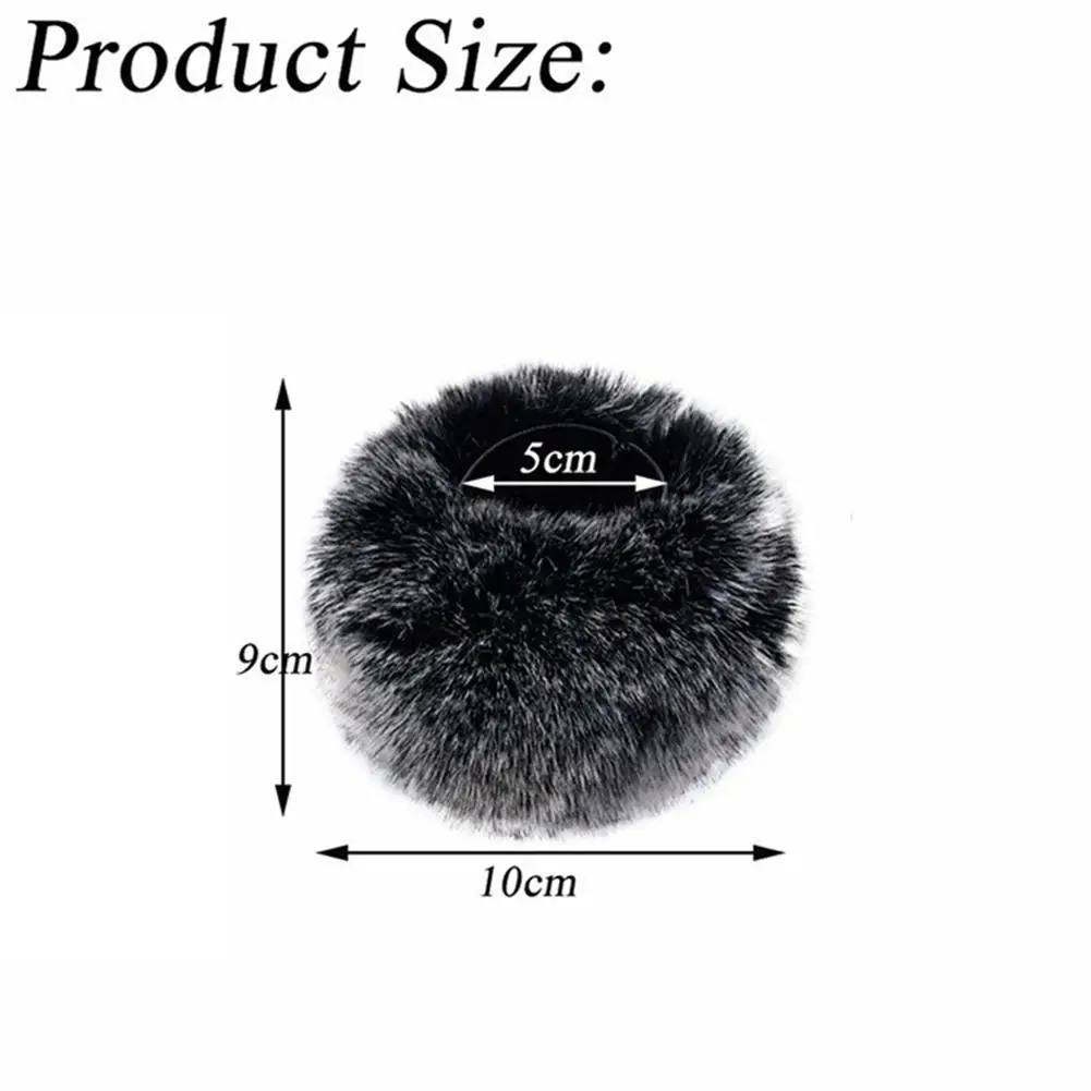 Plush Microphone Cover Windscreen Fluffy Artificial Fur Sleeve Compatible for Blue Yeti Condenser Microphone Reduce Noise microphone cover