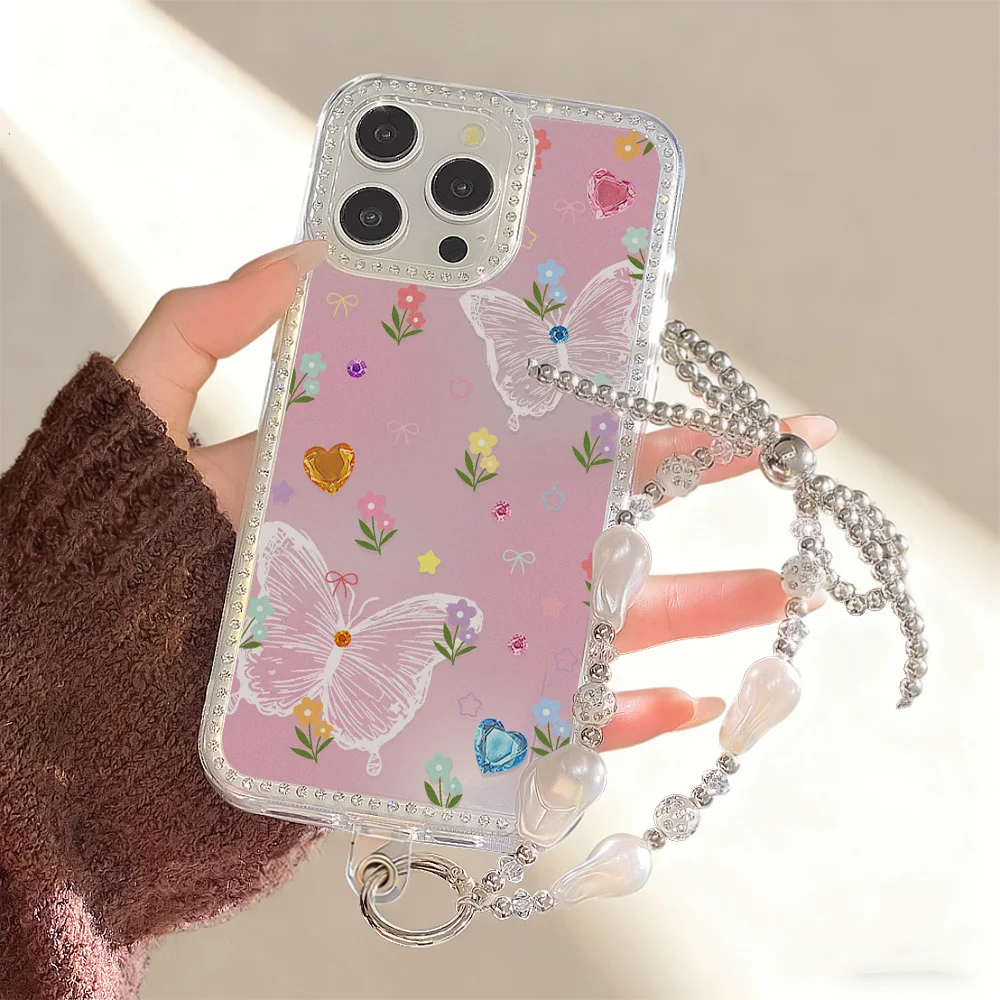 Heart-Shaped Leopard Print Shockproof Transparent Phone Case