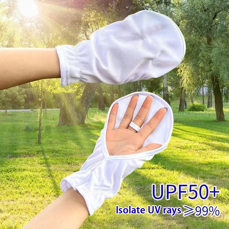 Summer UV Protection Sunscreen Gloves Breathable Thin Women Men Gloves Outdoor Sports Cycling Sleeve Glove