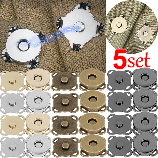 5/1 Set Magnetic Snaps Button Magnet Button Closure Fastener Snap Buttons  Sewing for DIY Purses Bags Clothes Handbags - AliExpress