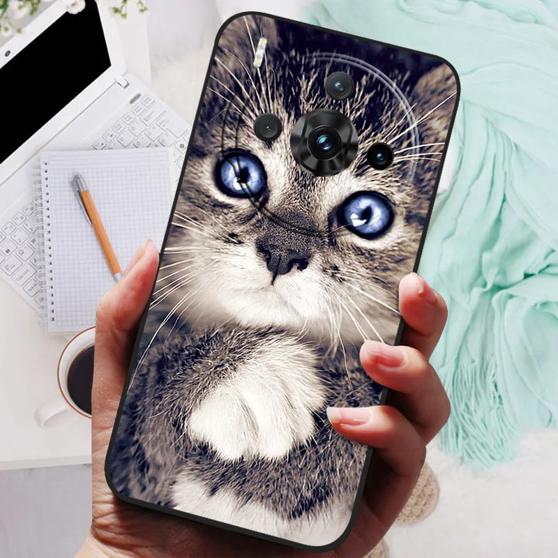 Animal-Print Silicone TPU Protective Case - Wolf and Lion Design, Shockproof Soft Bumper Cover