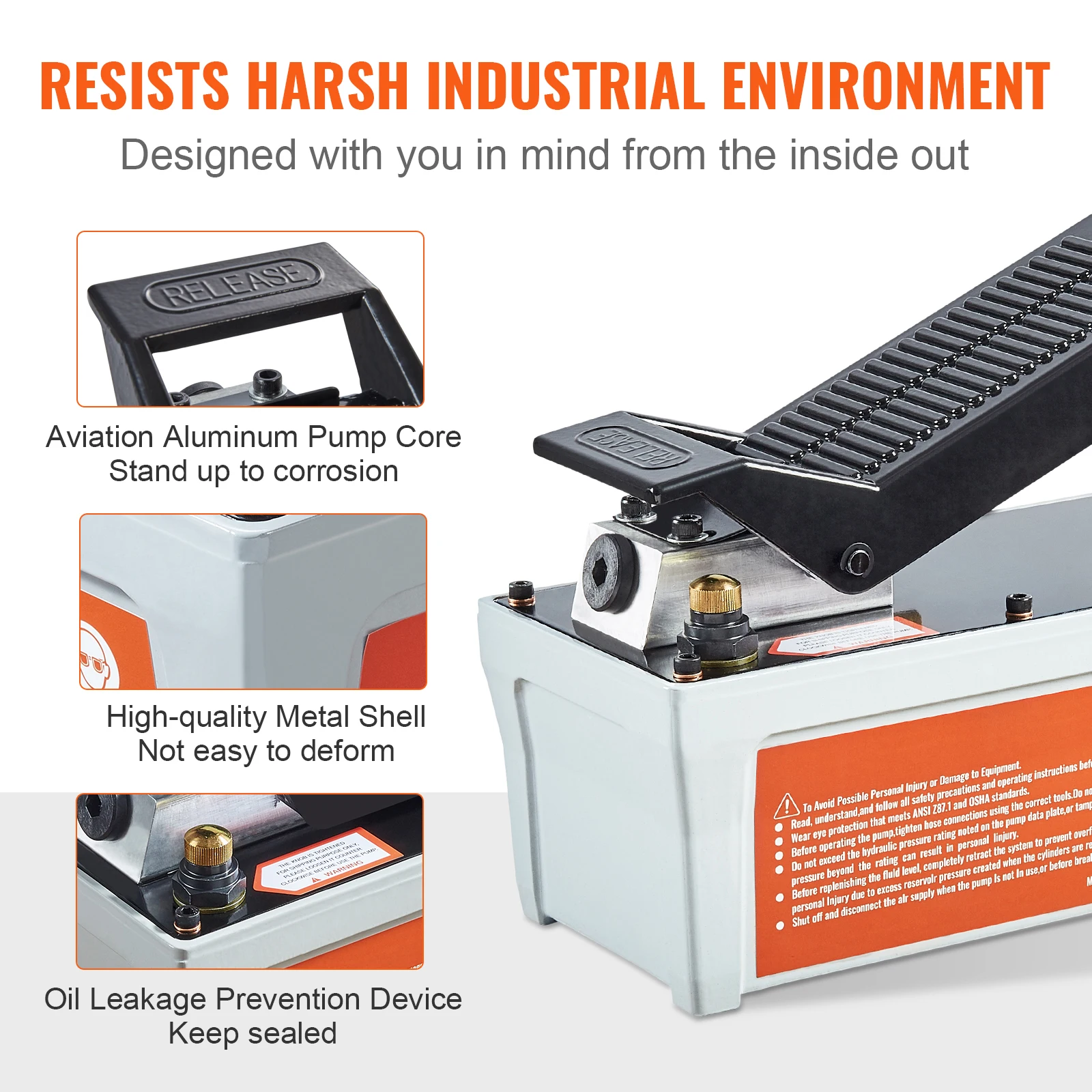 Air Hydraulic Pump 10000 PSI Foot Actuated for Auto Body Frame