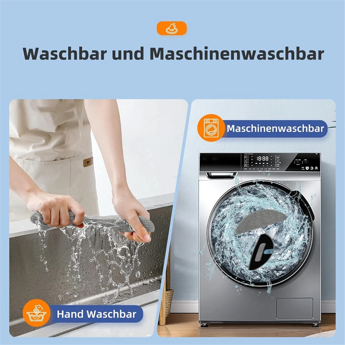 1Set for IRobot Roomba Combo I8+ / I8 / Combo J5 / Combo J5+ / Combo I5 / Combo I5+ Autom Suction Mop Robot Washable Mop 2