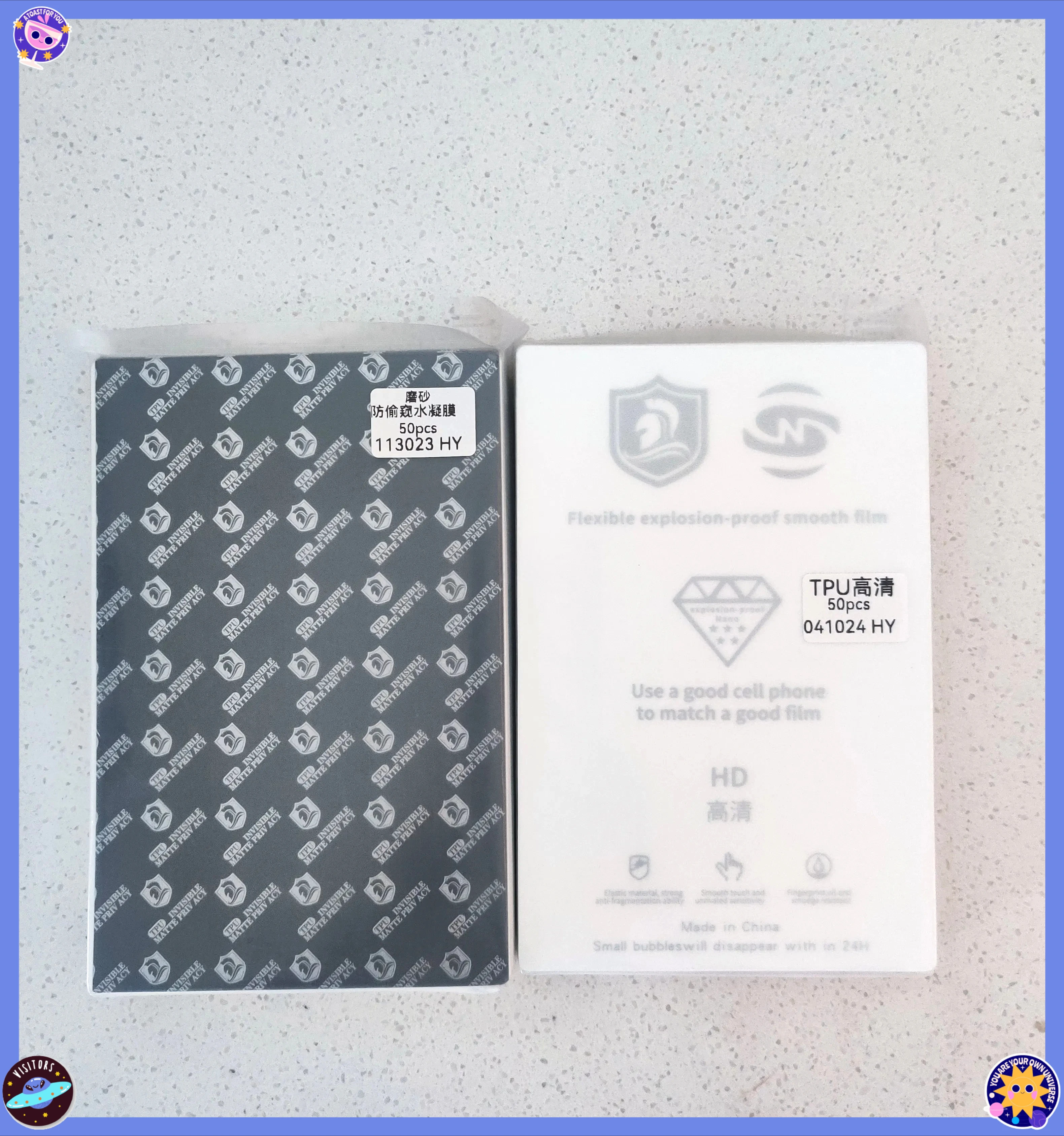 고 투명 스크래치 방지 풀 커버리지 하이드로겔 나노 필름, TPU 필름 스크린, 보호대 절단기 재료 50 개