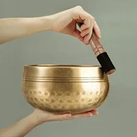 Nepal Buddhist  Handmade Tibetan Bowl for Meditation Yoga Sound healing Spiritual Scared Ritual Singing Bowl Set Feng Shui 1