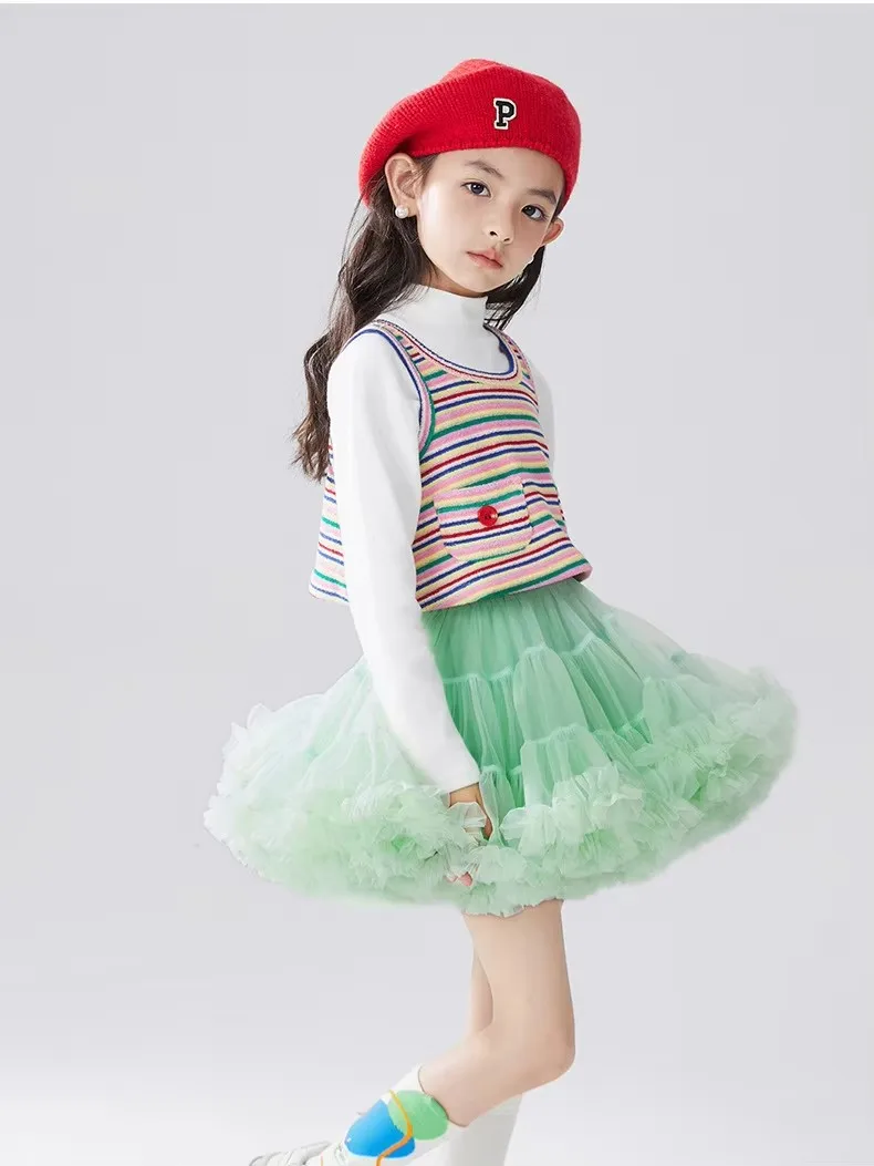 Baby Girls Tutu Skirt for Children Puffy Tulle Skirts for Kids Fluffy