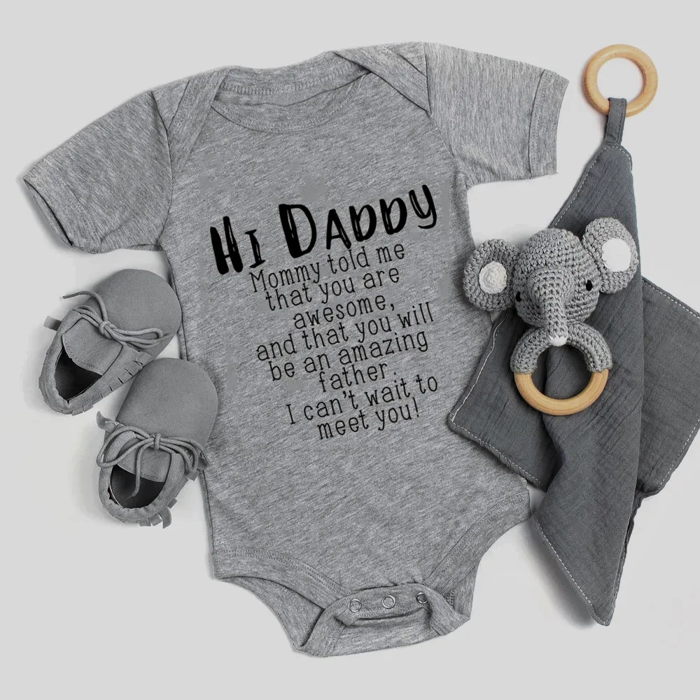 Hi Daddy Summer Baby Bodysuit Cute Cotton Infant Newborn Girl Boy Short Sleeve Jumpsuits Sunsuit Clothes 3
