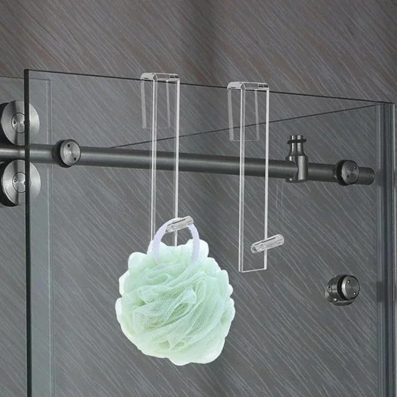 Gancio per porta in vetro doccia, ganci antiscivolo in acrilico
