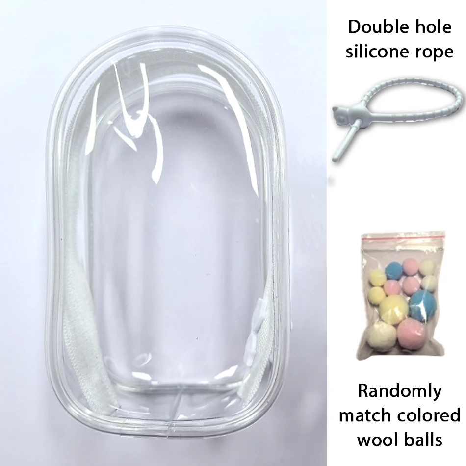 For Mini Labubu Pin For Love V4 Transparent Colorful Protector Case Doll Accessories Plush Doll Display Bag Outdoor Keychain Toy