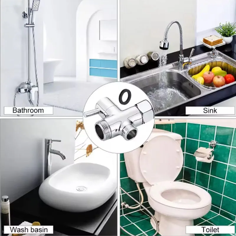 Portable Handheld Toilet Bidet Sprayer Gun Holder Self Cleaning Wash Bidet Faucet Spray 3 Way Valve Bathroom Hose Shower Head