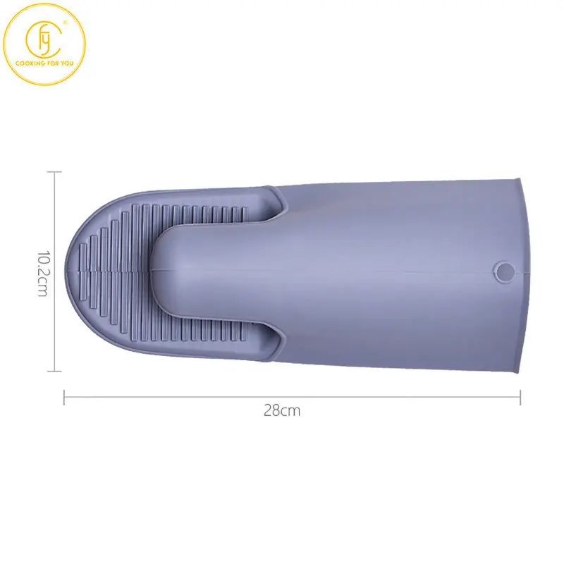 1 Pcs Thick Heat Resistant Microwave Glove BBQ Oven Baking Hot Pot Silicone Mitts Kitchen Cooking Silicone Mitten Glove Bakeware