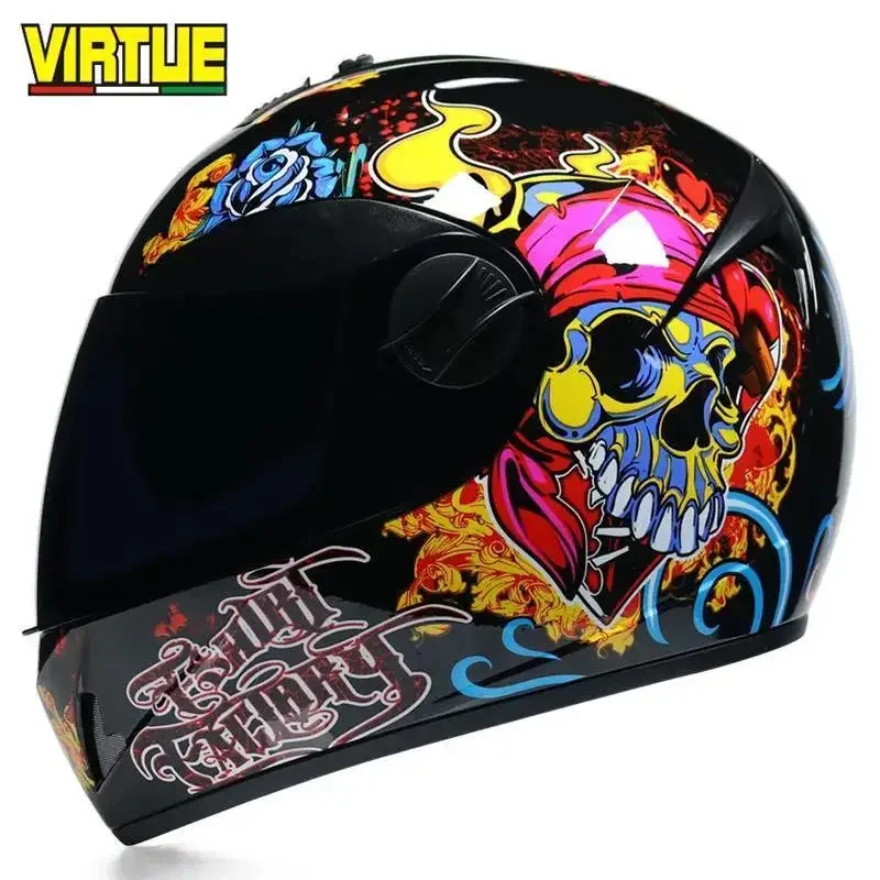 

VIRTUE helmet men and women electric motorcycle hard hat full helmet four-season summer knight head