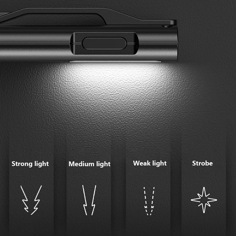 LED جيب الكاشف USB قابلة للشحن EDC مصباح يدوي مقاو...