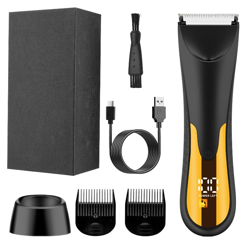 New Electric Body Groomer Pubic Hair Trimmer for Men Balls Shaver Clipper Male Sensitive Private Parts Razor Sex Place Face Cut