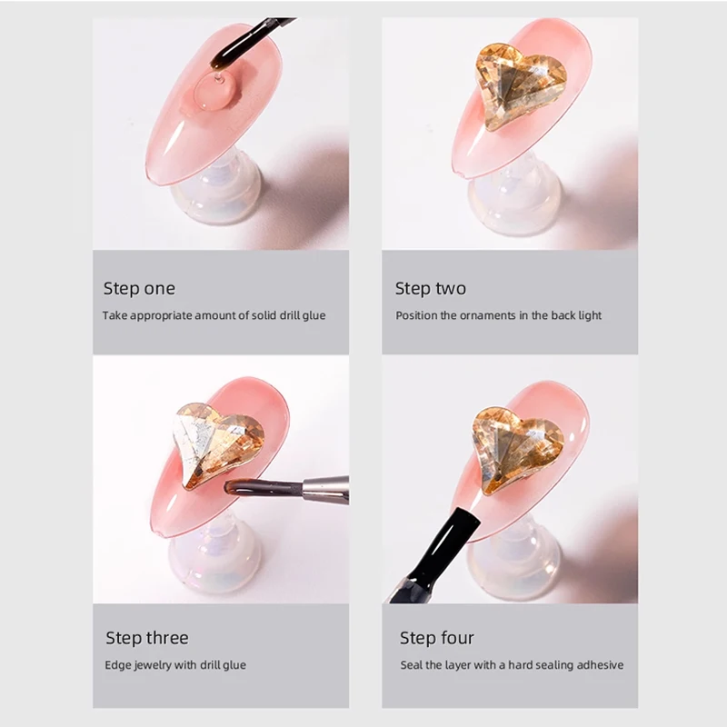 15ml Super Adhesive Nail Rhinestone Gel Nail Polish DIY Crystal Diamond Decoration Glue Stick Gel Firm False Gel Nail Tips Gel 6