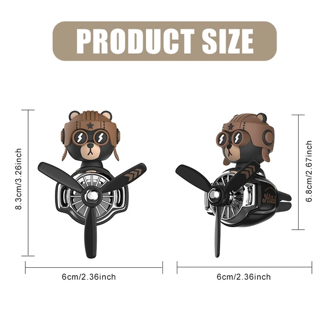 Étiquettes de parfum sans odeur pour hommes, bricolage, ornement, avion, pilote, ours, voiture, accessoires de décoration, clip d'arôme, diffuseur de parfum 5