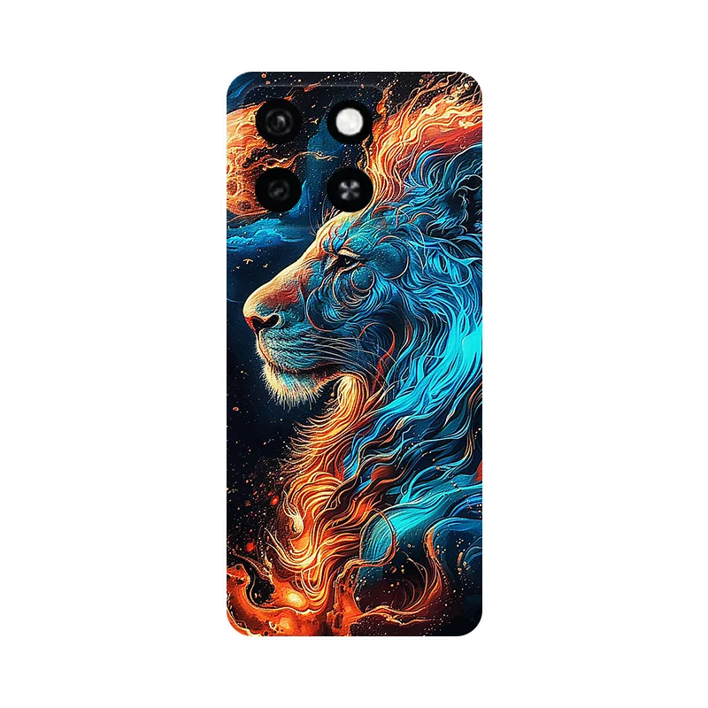 Floral Wolf Soft Silicone Shockproof Phone Cover