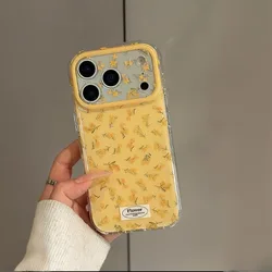 Spring Sweet Full - Screen Yellow Floral Shockproof Phone Case - iPhone 12 Pro Max (KG889MIMD)