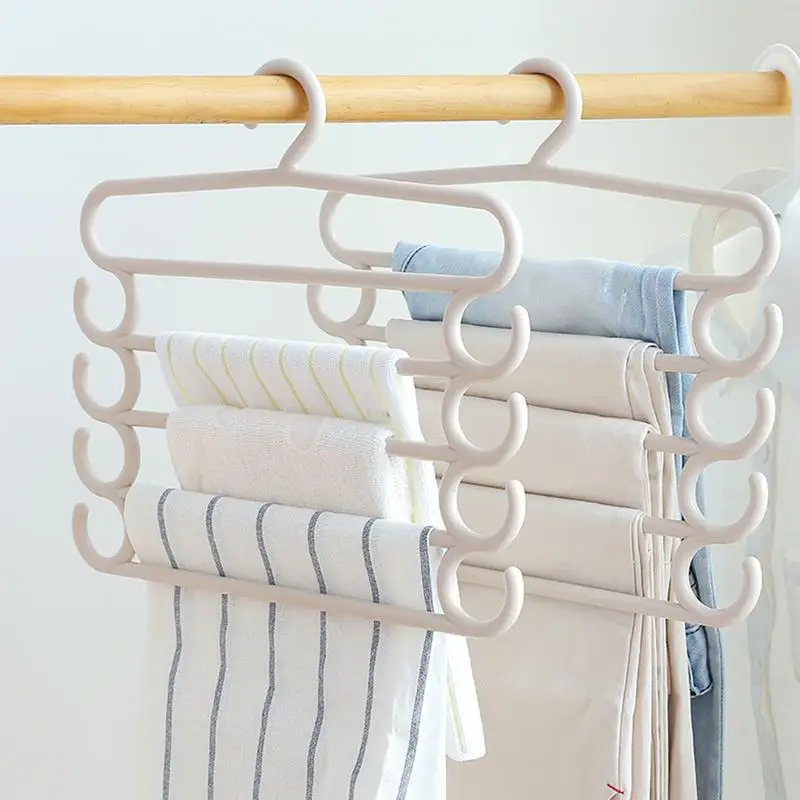 5 Tier Space Saving Pants Hangers Organizer