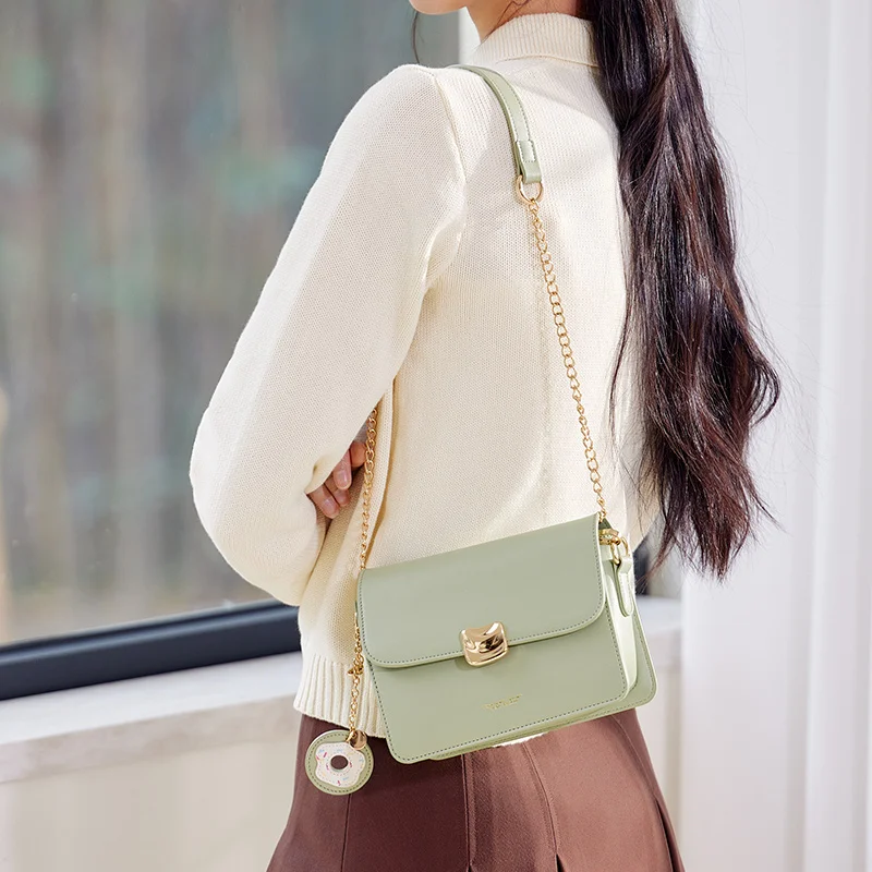 Semir Mini Square Bag Women Summer New Gentle Sweet Donut Shoulder Bag Sweet and Fresh Crossbody
