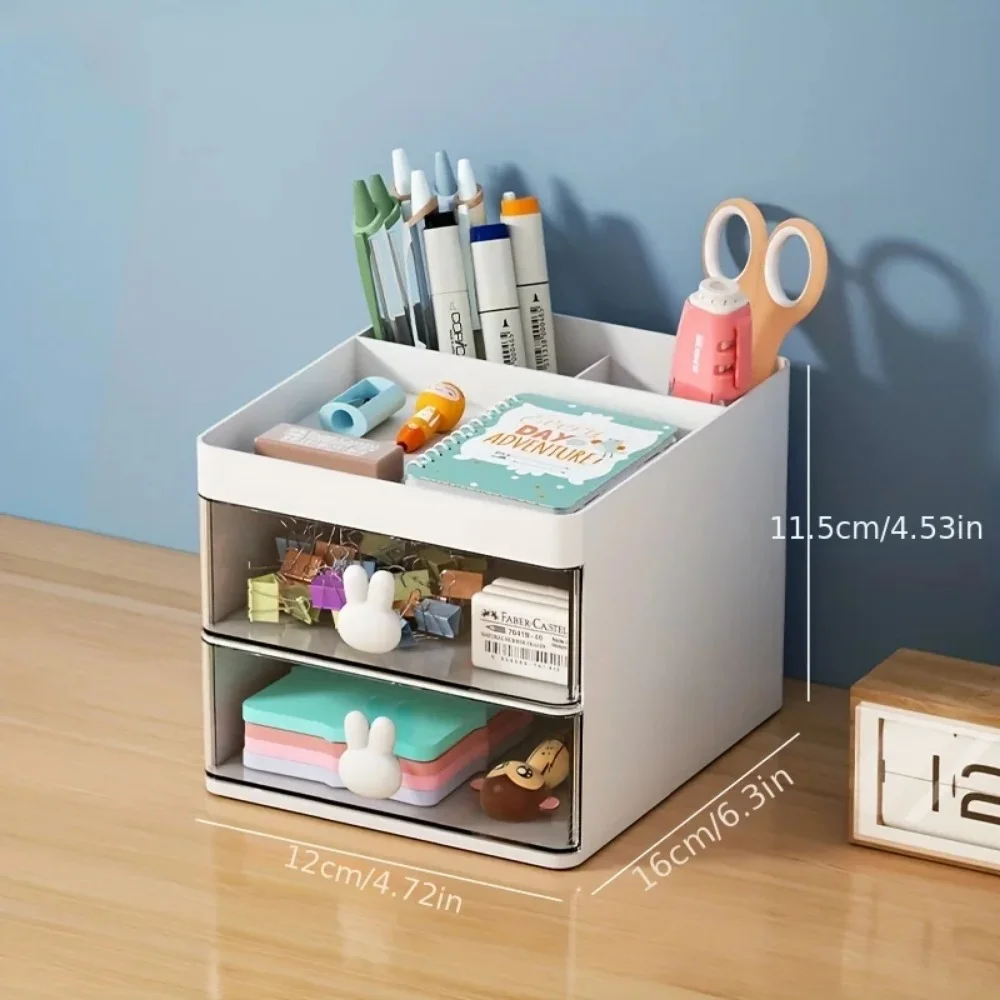 Small drawer-type pen container, home desk, glove compartment, desktop stationery, remote control storage box.Holiday gift 5