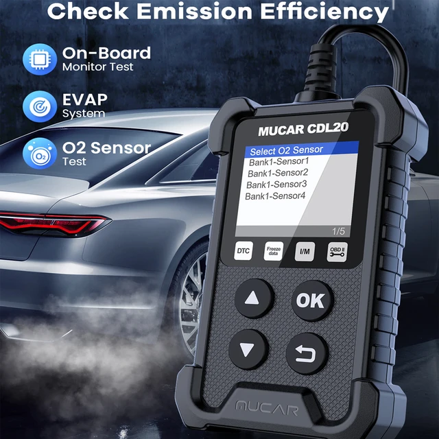 MUCAR CDL20 2024 OBD2 Scanner Full System Scan Tool Check Engine Light Diagnostic Tools Smog Test Automotive Code Reader 2
